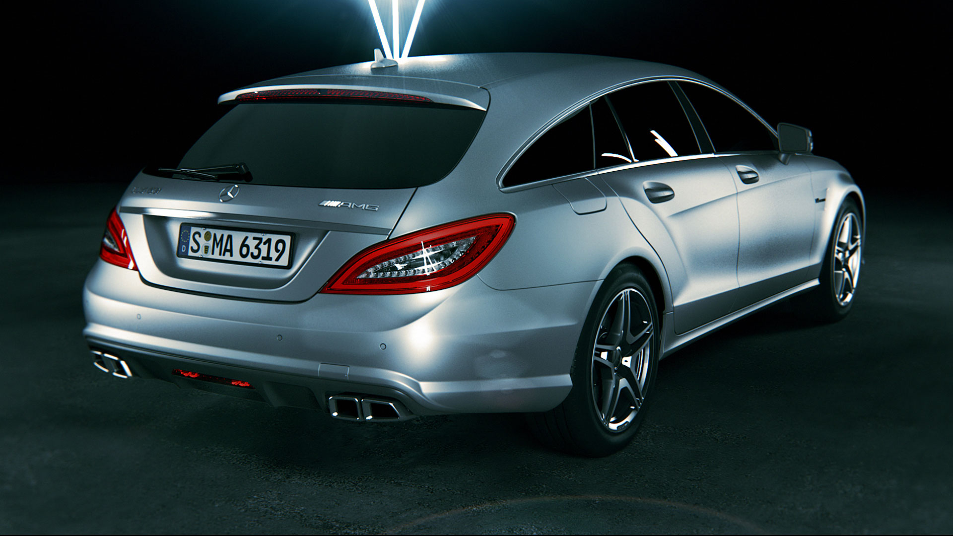 Backview Mercedes-Benz CLS promotion movie.