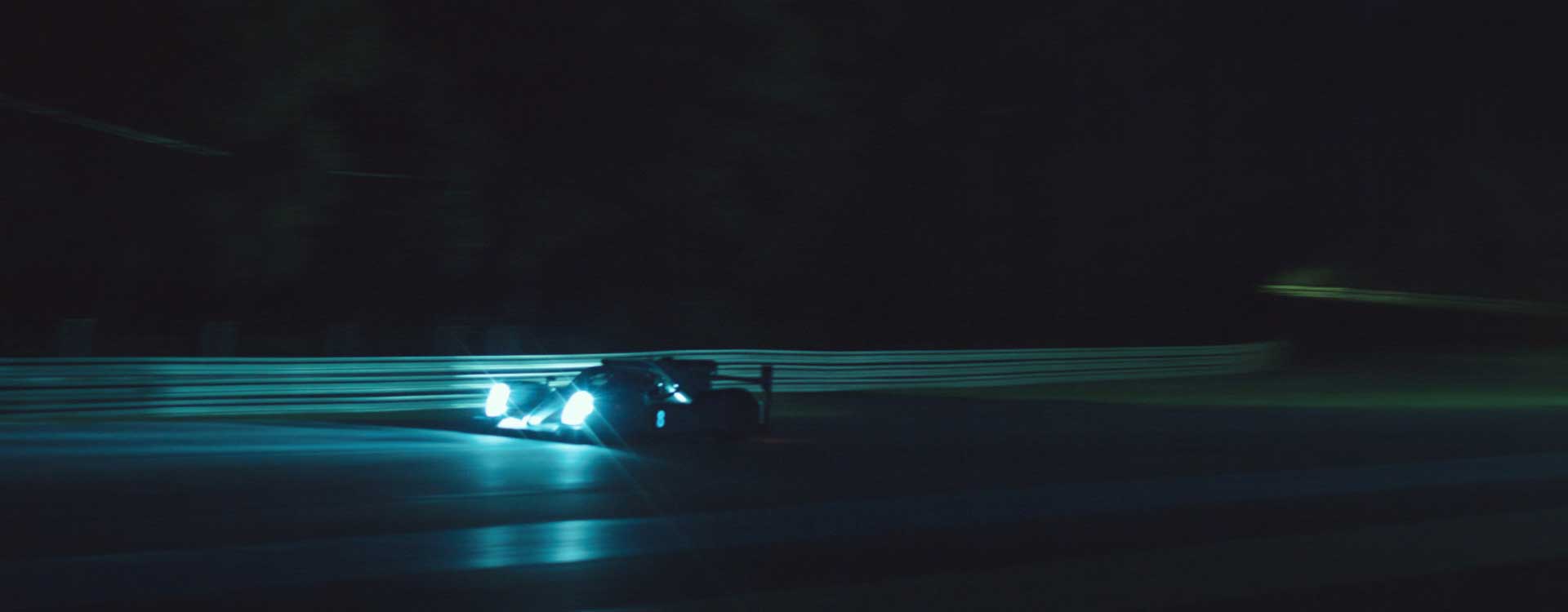 Racingcar by night. Still from Toyota Hybrid Racing - Commercial Barbeque Design